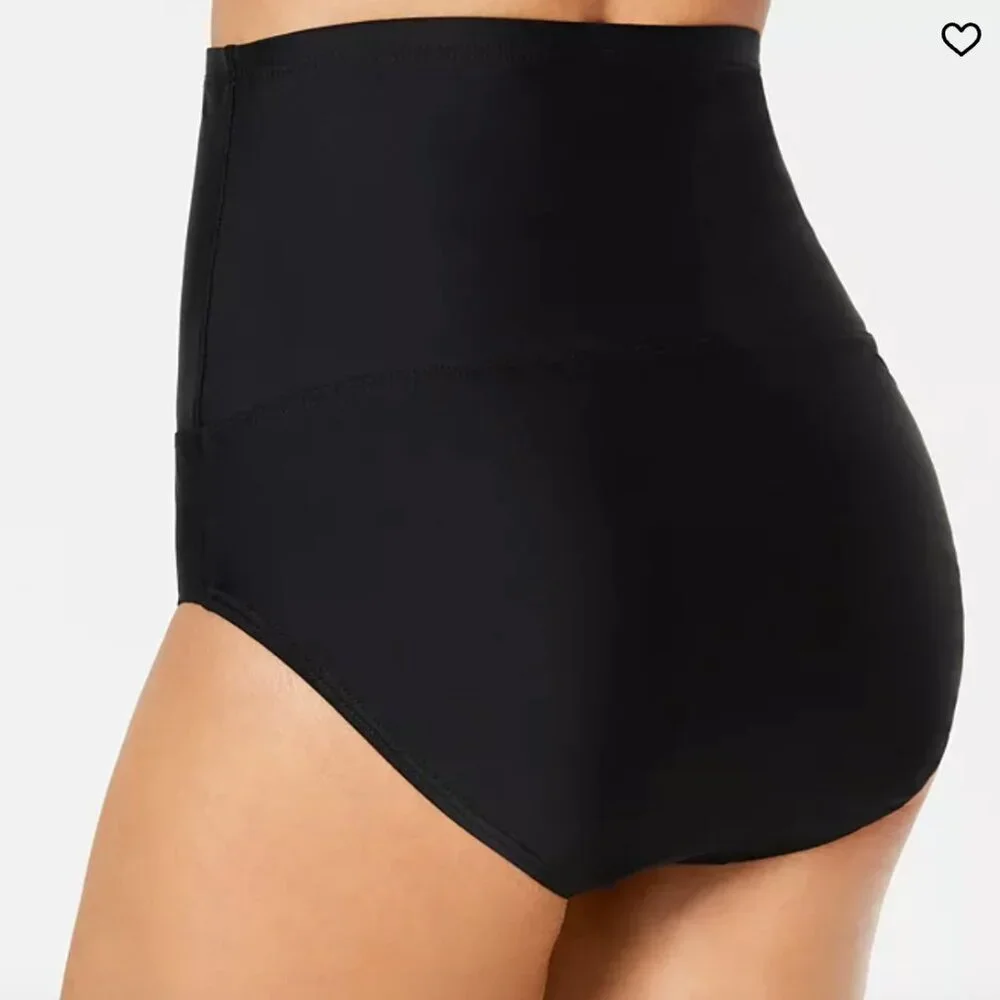 Island Escape High-Waist Tummy Control-Top Bikini Bottoms Sizes 6, 10, 12 - Picture 2 of 10